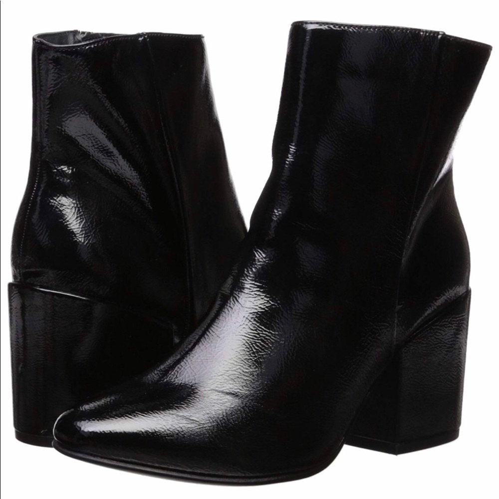 Madden girl arcade patent booties black size 5M